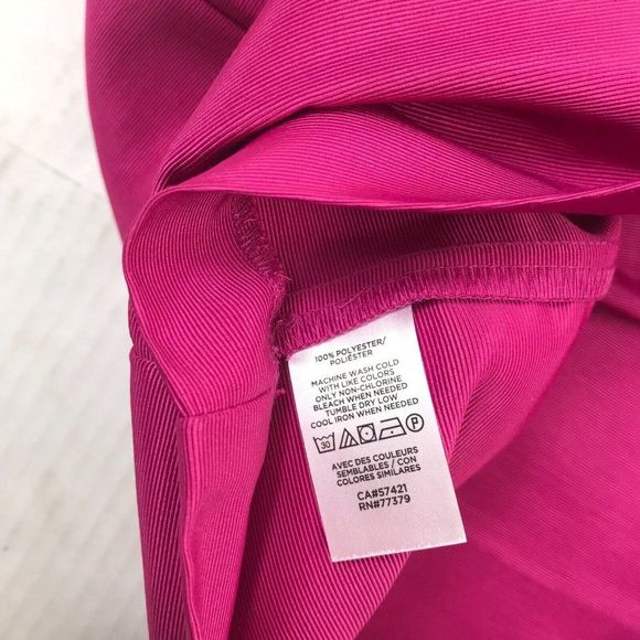 Size 8 - Ann Taylor Womens Sheath Dress Pink Back Zip Bow Sleeveless Above Knee - Picture 8 of 12